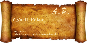 Agárdi Péter névjegykártya